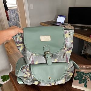 Faux leather backpack